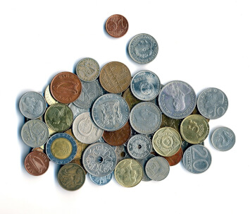 Heap of old coins